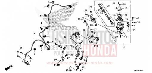 VORDERRADBREMSE (CBR650FA) (1) CBR650FAG de 2016